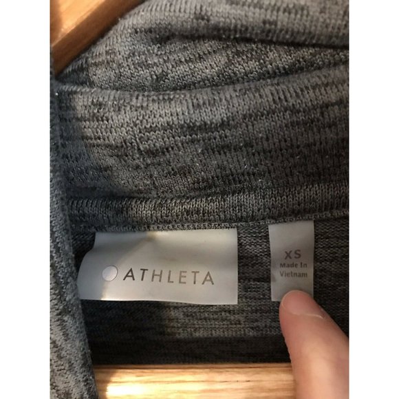 Athleta Women's XS Batwing Cowl Gray Pullover Sweater - Picture 4 of 7